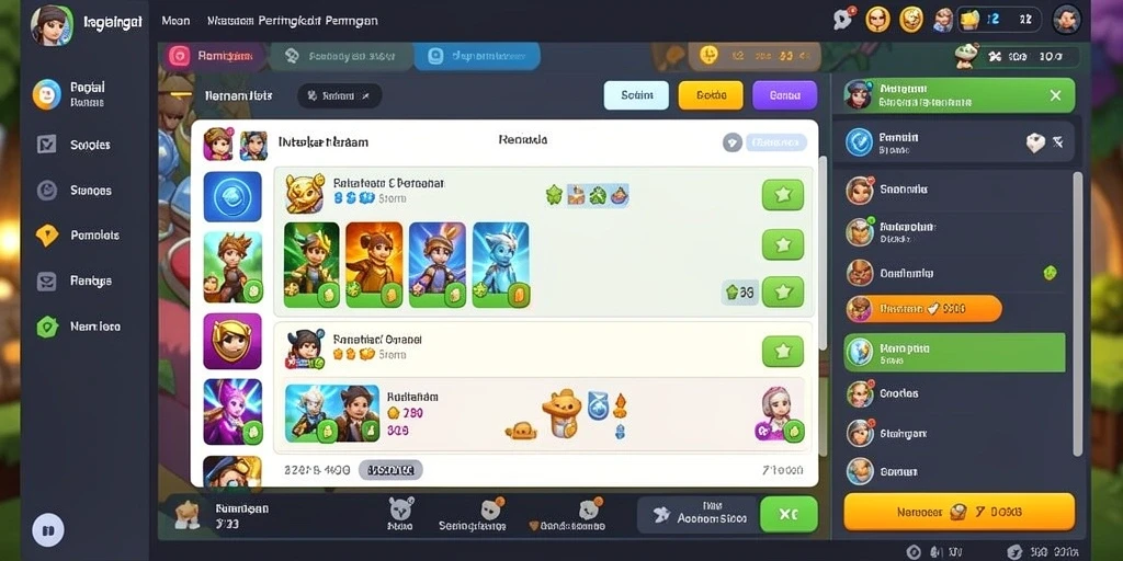 Tampilan awal game yang memukau dan mudah dinavigasi.