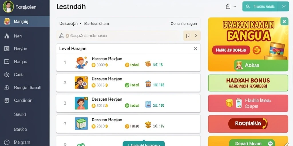 Tangkapan layar menunjukkan misi mendebarkan di level 1.
