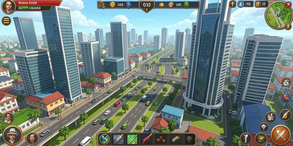 Screenshot menunjukkan karakter utama dalam aksi berani.